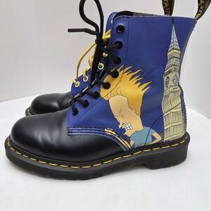 Dr. Doc Martens Pascal Boots Beavis & Butt-Head Collab Black/Blue Men 5 /Women 6
